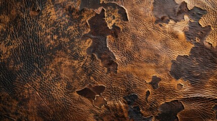 Sticker - Authentic vintage cowhide background with unique texture