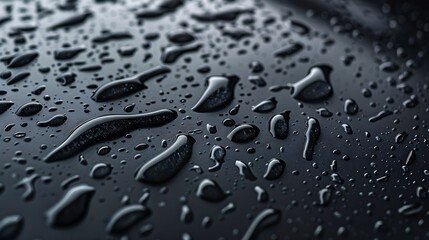 Wall Mural - Water drops on car glass Raining weather : Generative AI