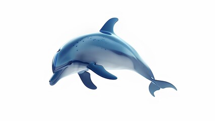 Wall Mural - dolphin jumping isolated on white