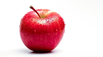 Poster - Fresh red apple on a white background : Generative AI
