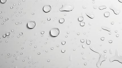 Poster - white background water drops on glass abstract design overlay wallpaper : Generative AI