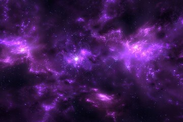 Wall Mural - majestic purple nebula in star-filled galaxy