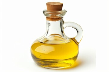 Corn oil photo on white isolated background