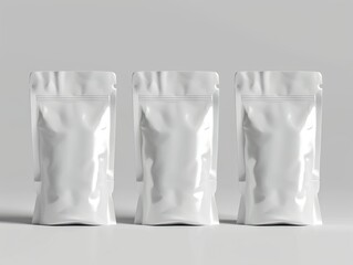 Wall Mural - blank pouch mockup as element in isolated background