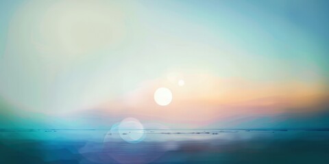 Wall Mural - Soft Pastel Sunset Over Water