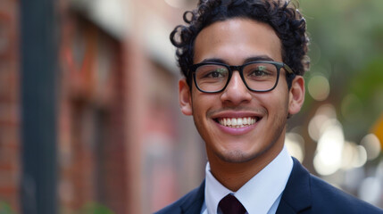 Young businessman latino smile