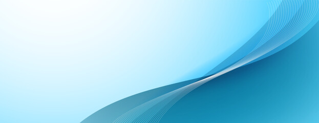 Wall Mural - blue and white abstract wave background with wavy lines
