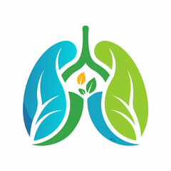 lungs care logo vector illustration .