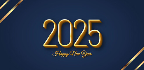 Wall Mural - 2025 happy new year