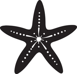 Star Fish Silhouette Vector Illustration White Background