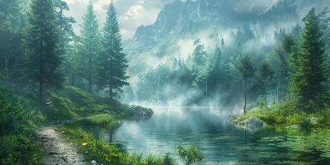 Misty Mountain Lake