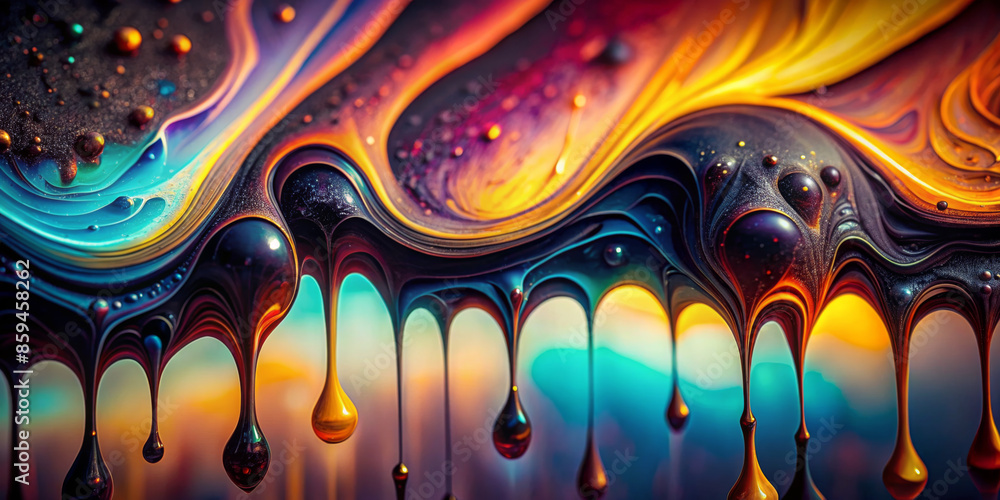 Vibrant colors merge and swirl to create a stunning pattern with ...