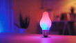 © Matthias - Smart light bulb changing colors via smartphone app