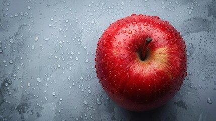 A minimalist image with a white background featuring a single red apple, positioned in the center --ar 16:9 --style raw --stylize 750 Job ID: 1bf98b99-2d2a-4417-8559-2a87b94a9c5e