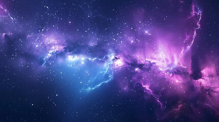 Wall Mural - Cosmic Nebula with Swirling Stars and Gas Clouds