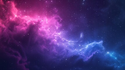 Wall Mural - Cosmic Nebula with Pink and Blue Hues