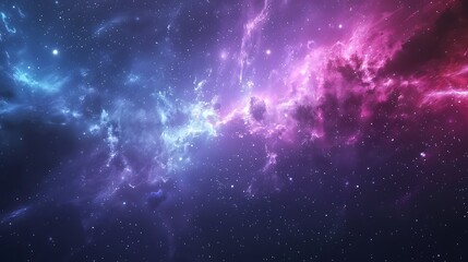 Wall Mural - Cosmic Nebula with Blue and Pink Swirls