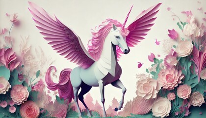 Wall Mural - fairy tale unicorn