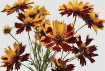 Wall Mural - Bouquet of Coreopsis flowers isolated on transparent background