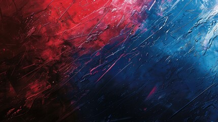 Wall Mural - A painting of a red and blue background