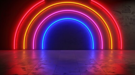 Wall Mural - rainbow in the night
