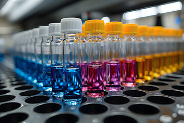 close up of examining of test sample