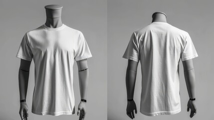 Wall Mural - Full sleeves t-shirt mockup on a mannequin for a realistic look
