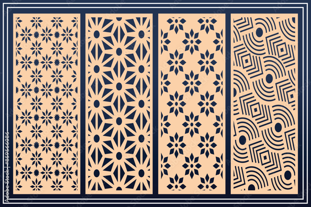 Om jali and side jali for indian temples Stock Vector | Adobe Stock