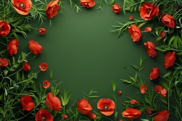 Wall Mural - Memorial Day concept background with space for user interaction or customization.