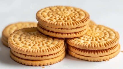 Biscuits isolated on a white backdrop