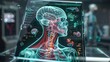 © JK_kyoto - Advanced holographic medical imaging system displaying detailed 3D anatomy