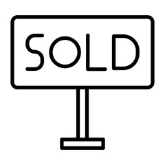 Poster - Sold Line Icon