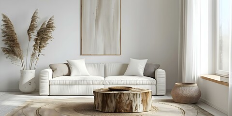 Wall Mural - Elegant Interior Decor Ideas for a Minimalist Living Room. Concept Elegant Decor, Minimalist Style, Interior Design, Living Room, Home Inspiration