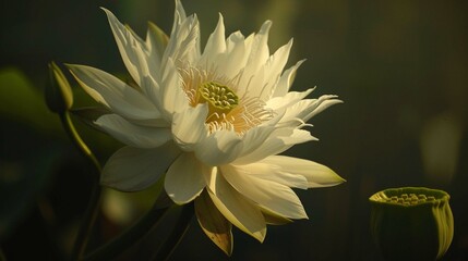 Canvas Print - yellow dahlia flower