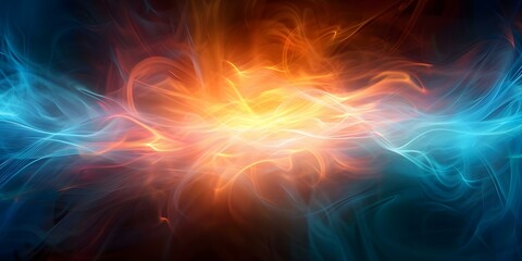 Wall Mural - Fiery Abstract Stock Image with Vibrant Colors on Cool Background for Design. Concept Abstract Art, Vibrant Colors, Stock Image, Design Inspiration, Cool Background