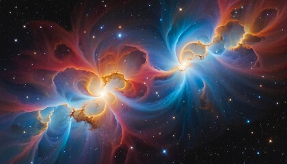 Wall Mural - astral universe: exploring colorful cosmic depths