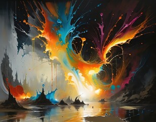 Wall Mural - landscape with space