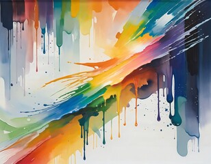 Wall Mural - Vibrant Artistic Spectrum: Creative Brushstrokes and Colourful Designs