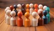 © Creative Light - Diverse teamwork Colorful wooden figures in a circle.