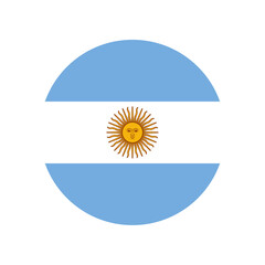 Wall Mural - Round Argentina flag icon