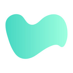 Canvas Print - abstract blob with wavy and irregular shape. organic figure amoeba with fluid form. flat vector illu