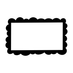 Wall Mural - rough square and rectangle shapes. hand drawn box edges and paint frame. flat vector illustration is