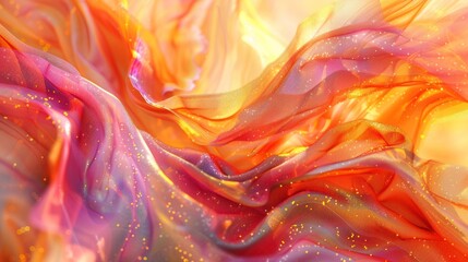 Wall Mural - Abstract background of movement with bright shades of pink, purple and orange.