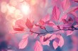 © Sandu - Pink Autumn Leaves in Sunlight