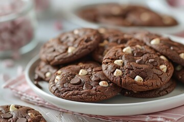 Poster - Chocolate Chip Cookies on Plate