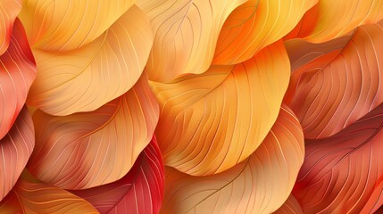Abstract leaves background, a pattern that resembles nature's colors. Colorful plant texture, a representation of leaf design.