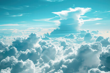 Sticker - The sky is filled with clouds, creating a sense of vastness and openness