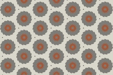 Wall Mural - A pattern of circles with a gray color and white background