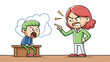 © DavoeAnimation - Angry Girl Scolds Boy