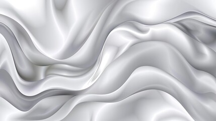 Abstract White Fabric Swirls